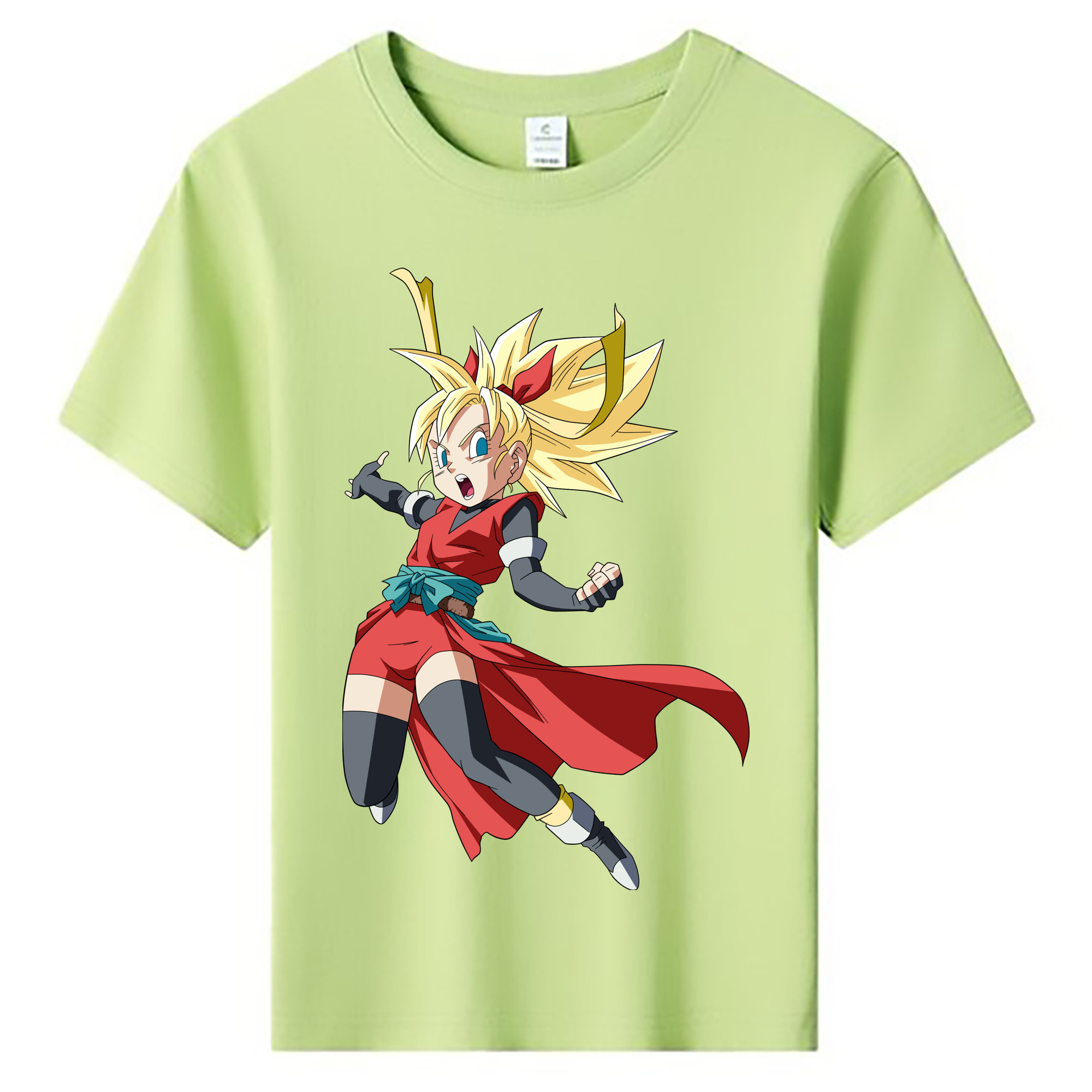 （画像用） ドラゴンボール カリフラ DRAGON BALL Caulifla 綿100％キッズTシャツ（フロントプリント）